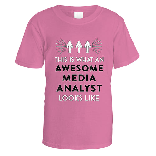 Awesome Media Analyst T-Shirt - X Large / Azalea