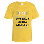 Awesome Media Analyst T-Shirt - Small / Daisy