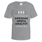 Awesome Media Analyst T-Shirt - Small / Sports Grey
