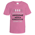 Awesome Media Executive T-Shirt - Small / Azalea