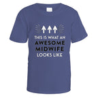 Awesome Midwife T-Shirt - Small / Purple