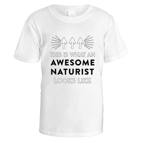 Awesome Naturist T-Shirt - Small / White