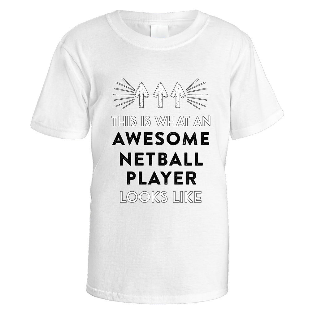 awesome-netball-player-t-shirt - White