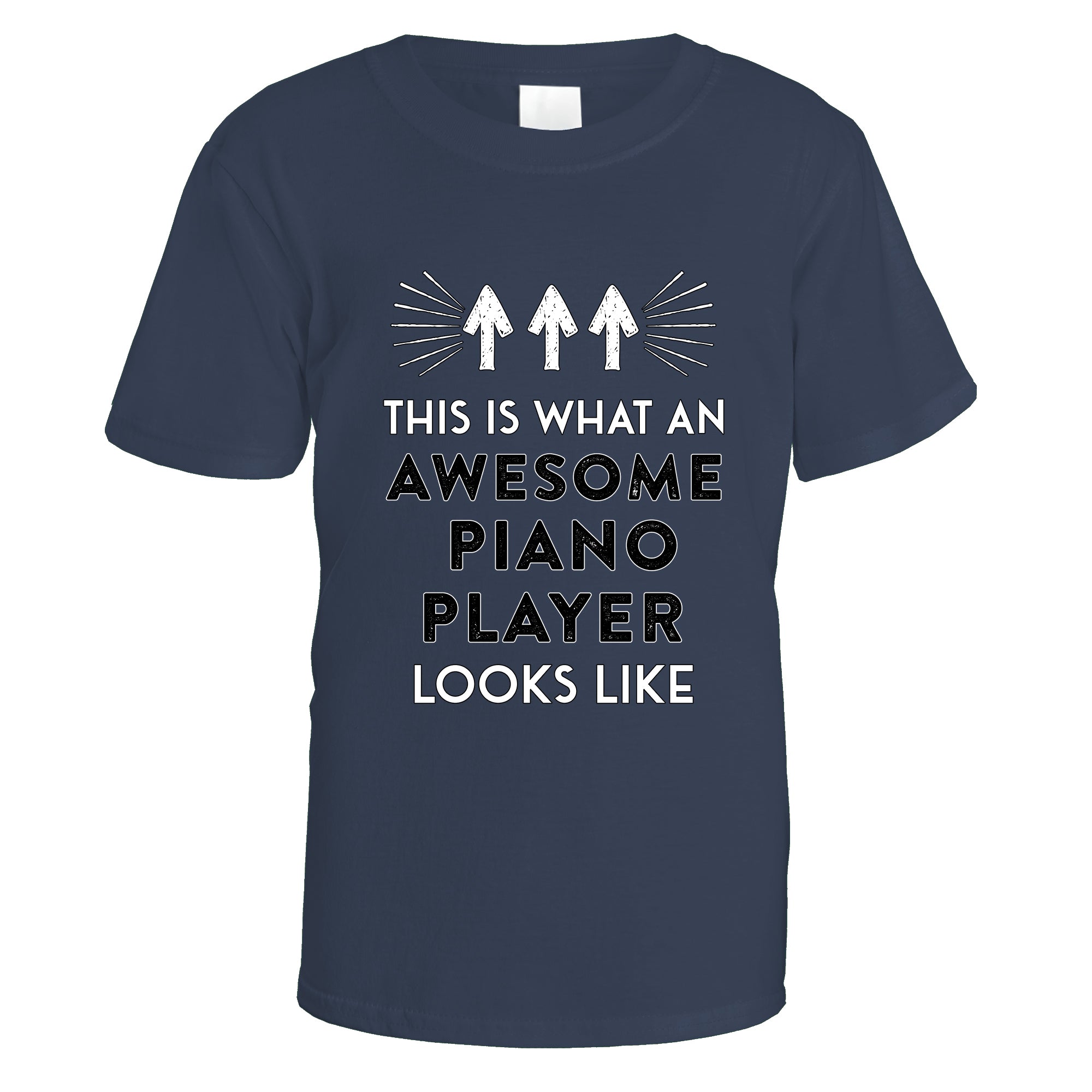 awesome-piano-player-t-shirt - Navy