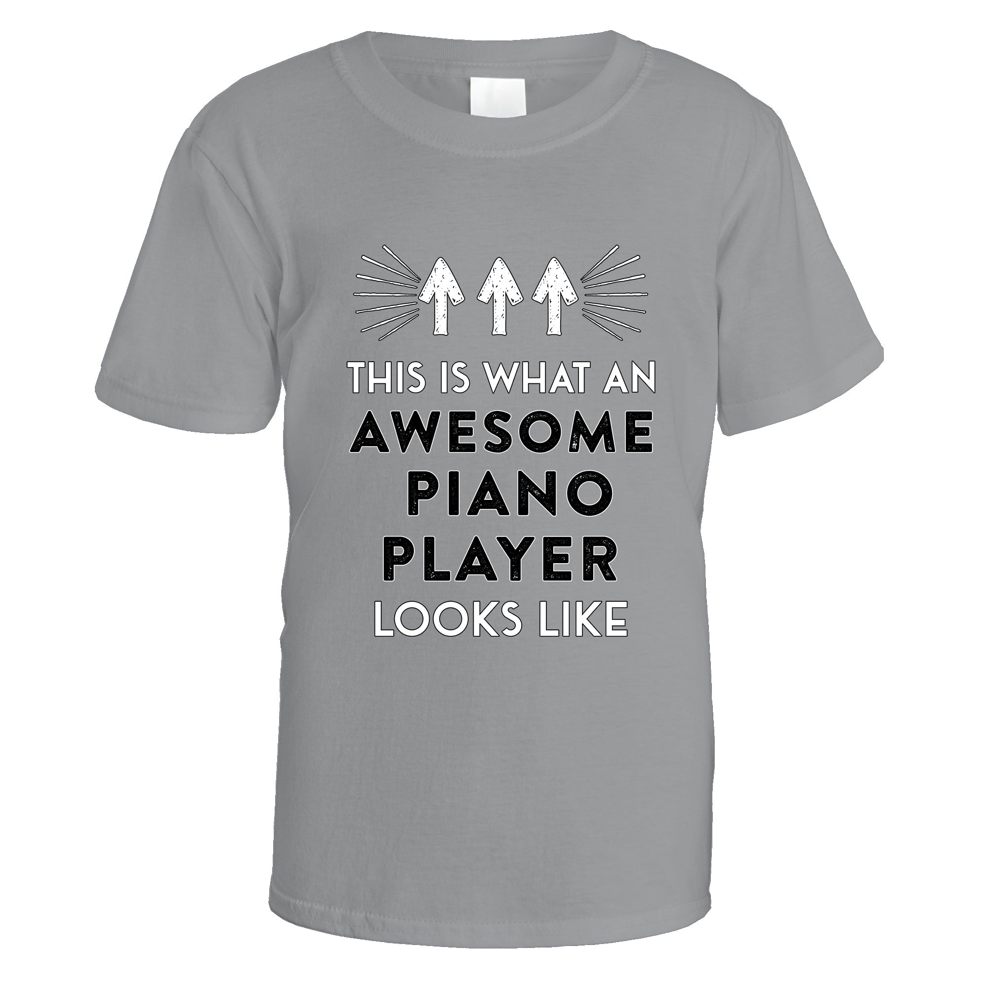 awesome-piano-player-t-shirt - Sports Grey