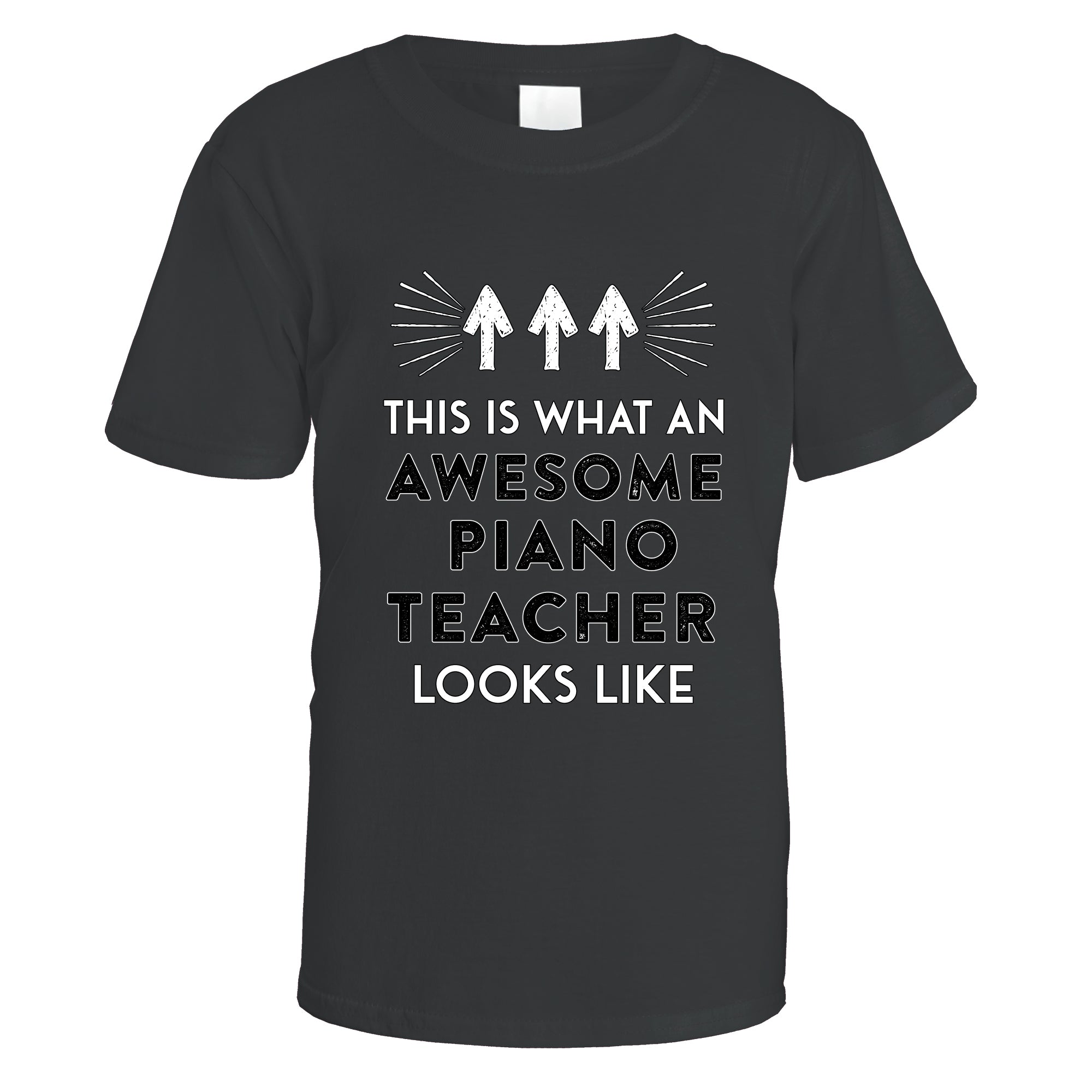 awesome-piano-teacher-t-shirt - Black