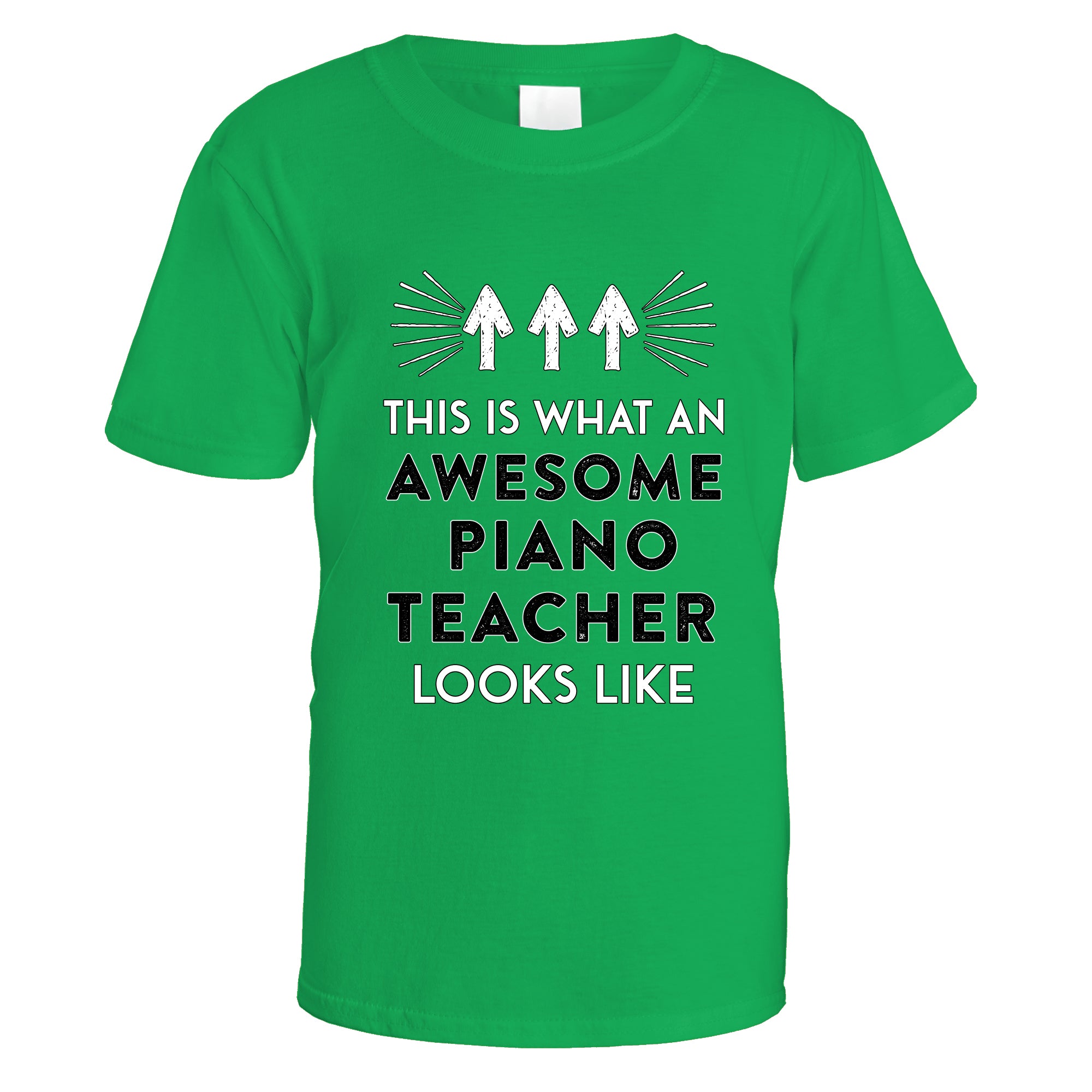 awesome-piano-teacher-t-shirt - Irish Green