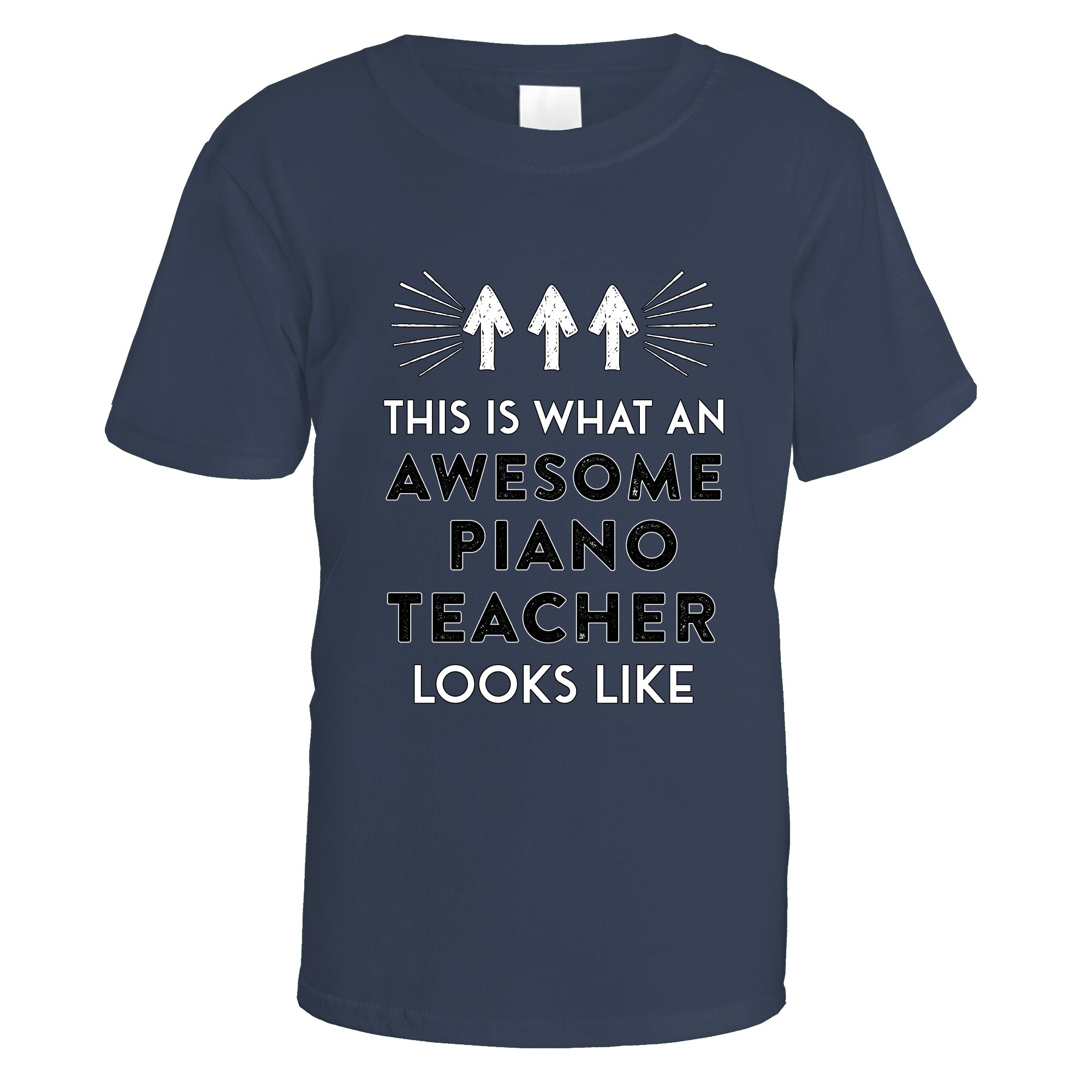awesome-piano-teacher-t-shirt - Navy