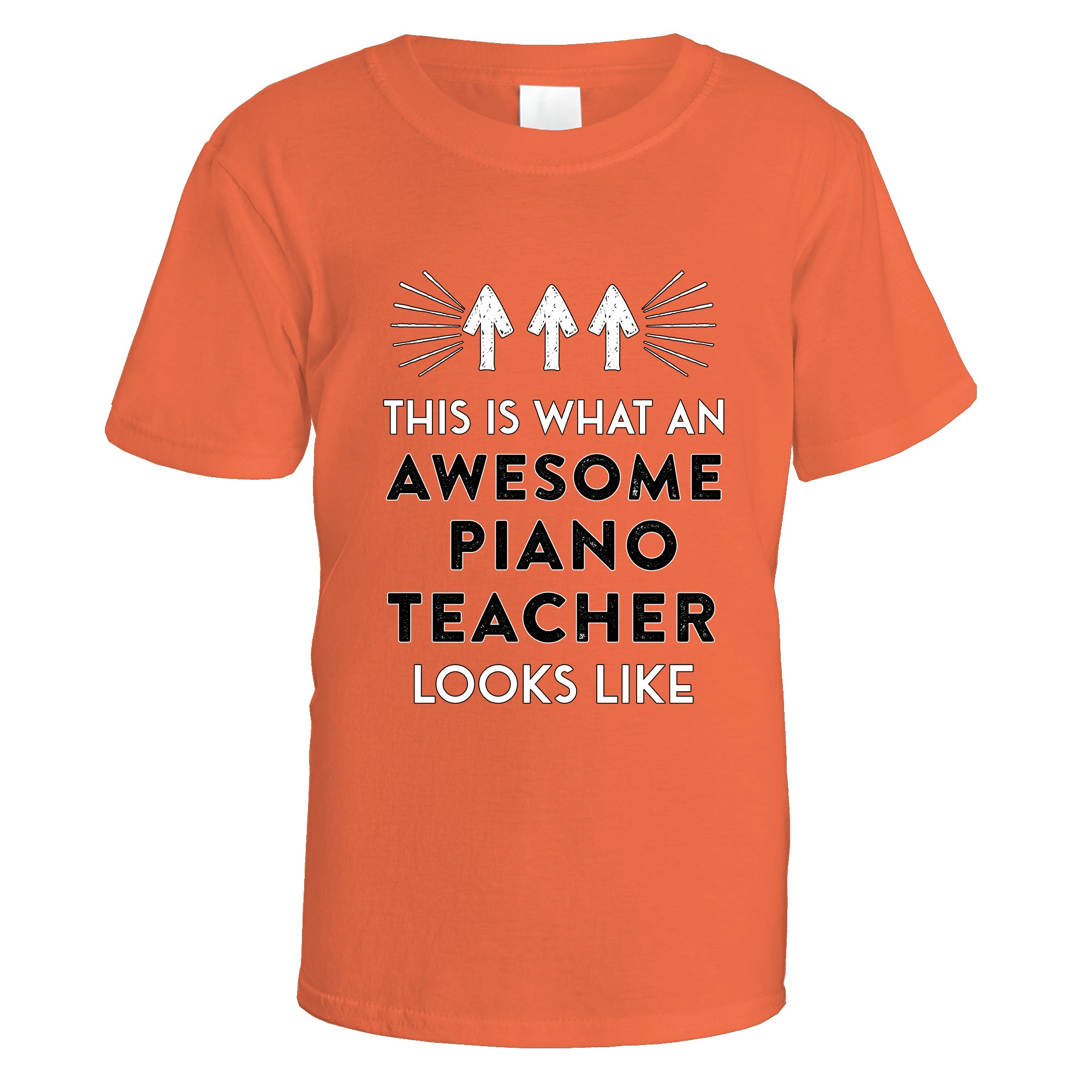 awesome-piano-teacher-t-shirt - Orange