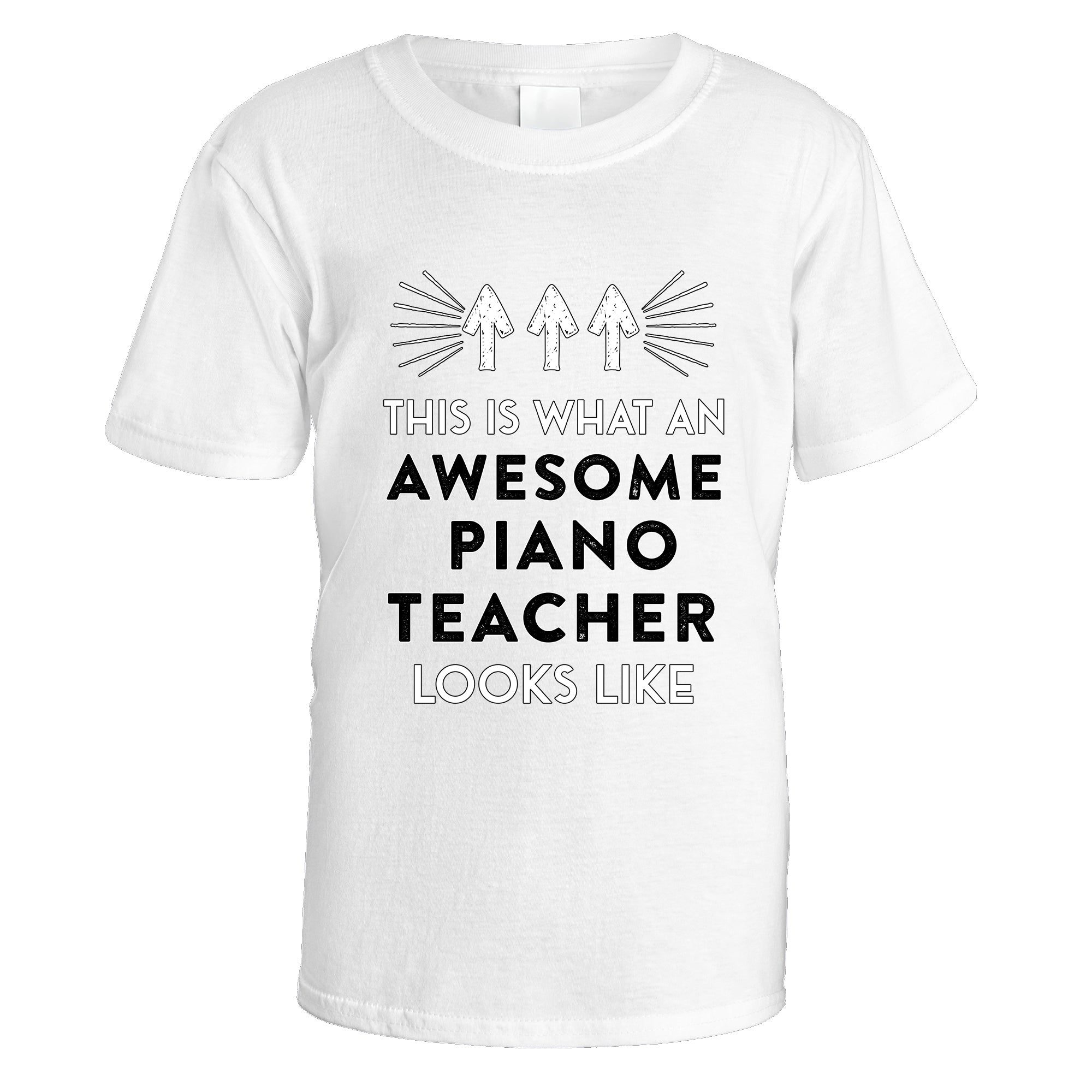 awesome-piano-teacher-t-shirt - White