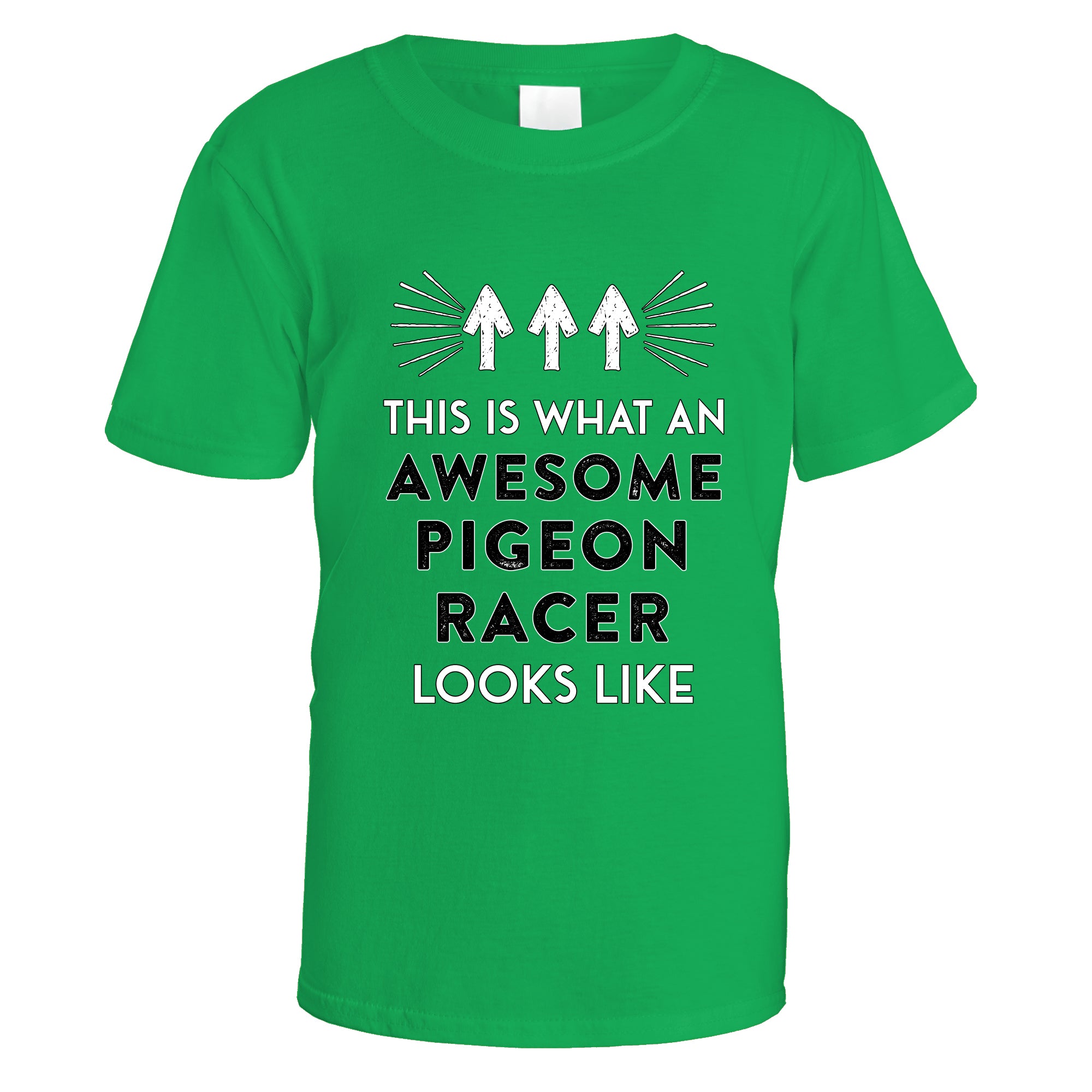 awesome-pigeon-racer-t-shirt - Irish Green