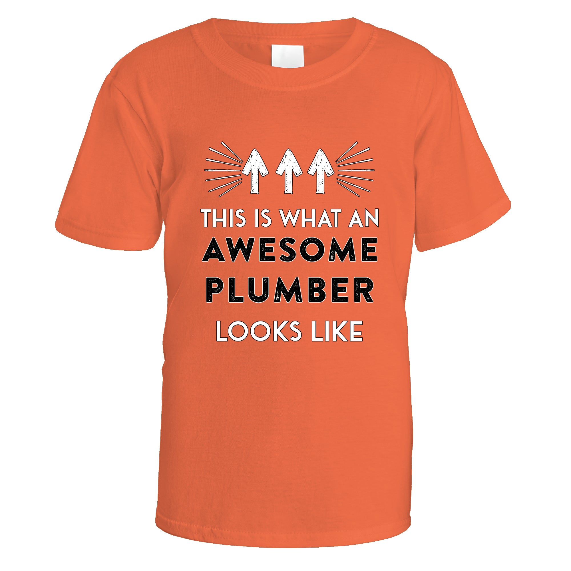 awesome-plumber-t-shirt - Orange