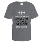 awesome-police-officer-t-shirt - Charcoal
