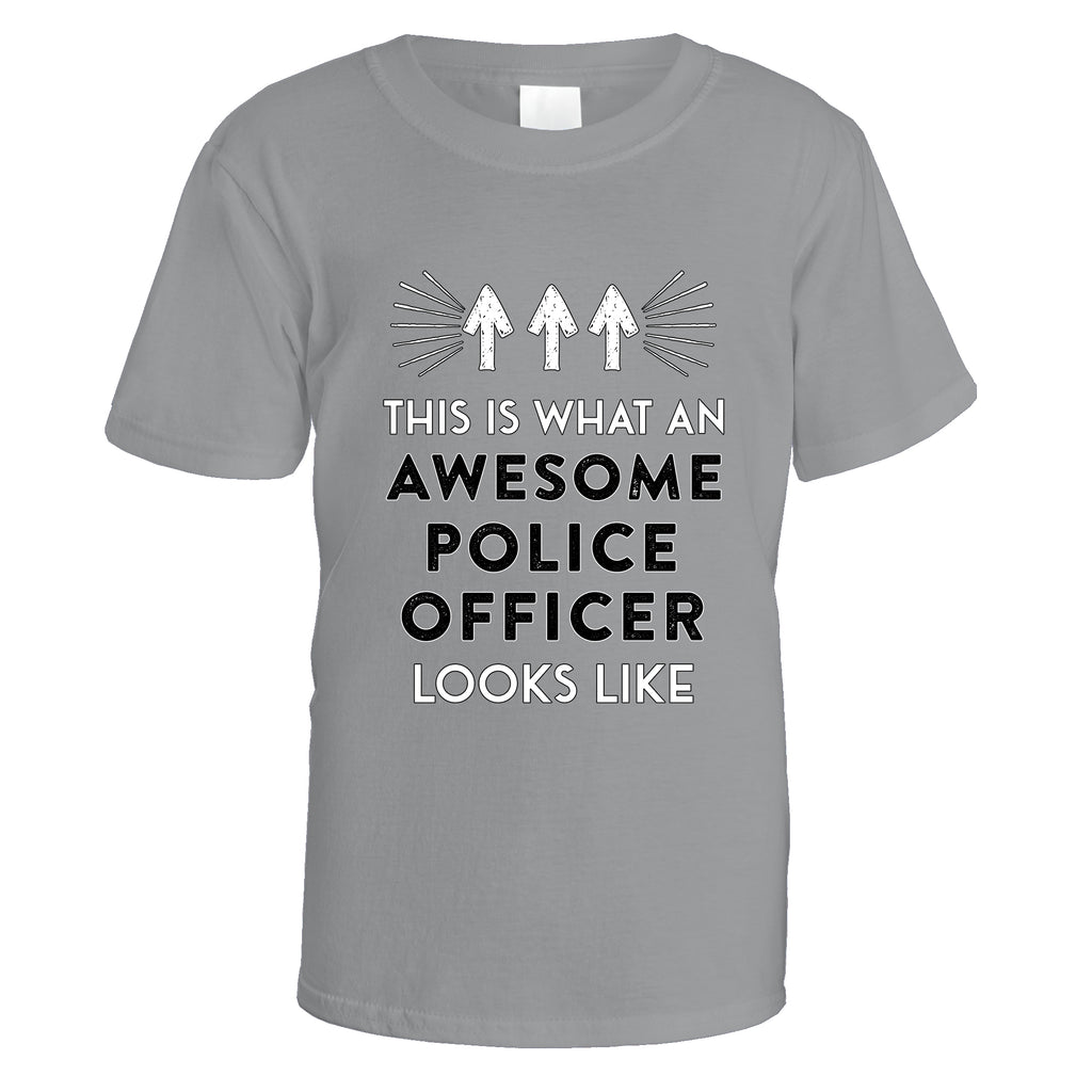 awesome-police-officer-t-shirt - Sports Grey