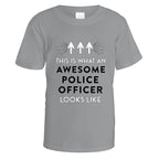 awesome-police-officer-t-shirt - Sports Grey