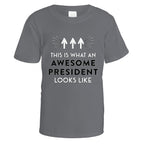 awesome-president-t-shirt - Charcoal