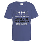 awesome-president-t-shirt - Purple
