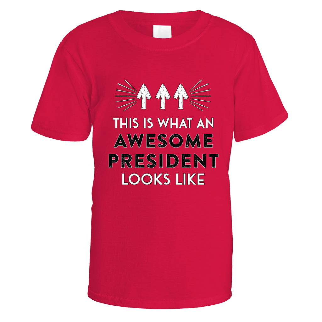 awesome-president-t-shirt - Red