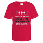 awesome-president-t-shirt - Red
