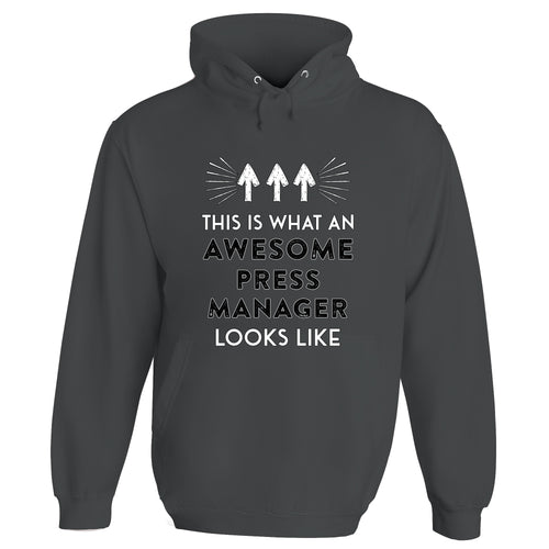 Awesome Press Manager Hoodie - Steel Grey / Small