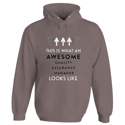 Awesome Quality Assurance Manager Hoodie - Mocha Brown / XX Large