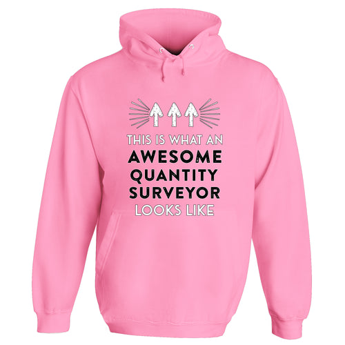 Awesome Quantity Surveyor Hoodie - Candyfloss Pink / Large