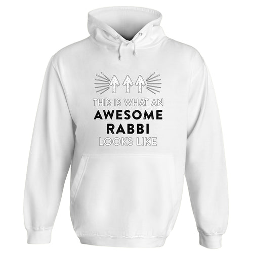 Awesome Rabbi Hoodie - Arctic White / X Large