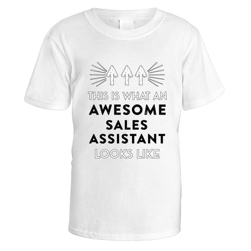 Awesome Sales Assistant T-Shirt - Small / White