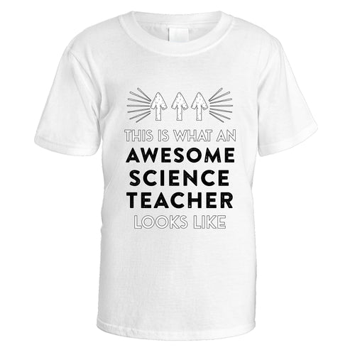 Awesome Science Teacher T-Shirt - Small / White