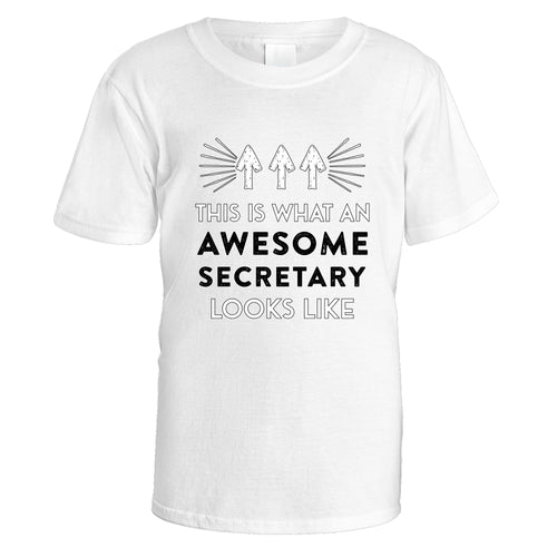 Awesome Secretary T-Shirt - Small / White