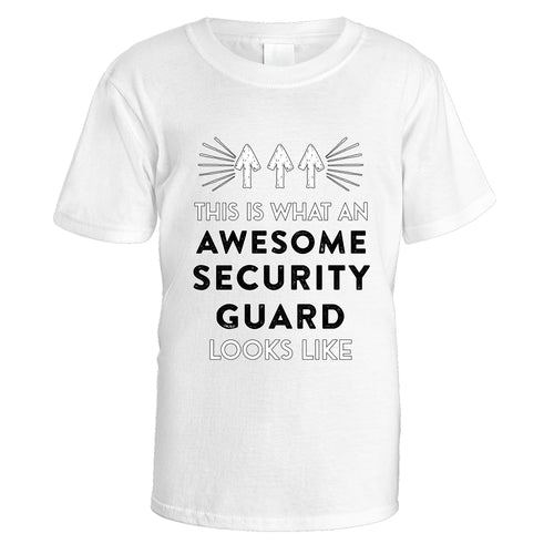 Awesome Security Guard T-Shirt - Small / White
