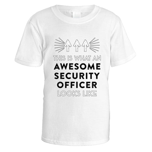 Awesome Security Officer T-Shirt - Small / White