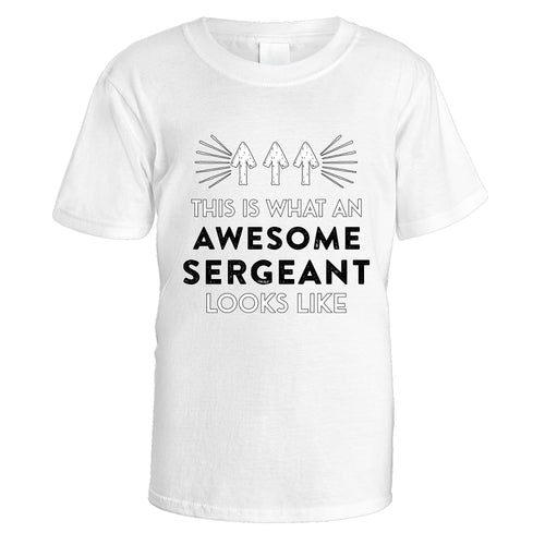 Awesome Sergeant T-Shirt - Small / White