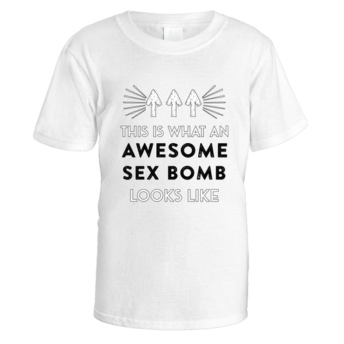Awesome Sex Bomb T-Shirt - Small / White
