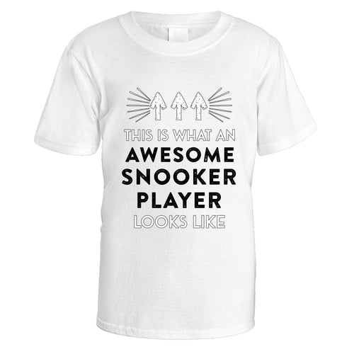 Awesome Snooker Player T-Shirt - Small / White