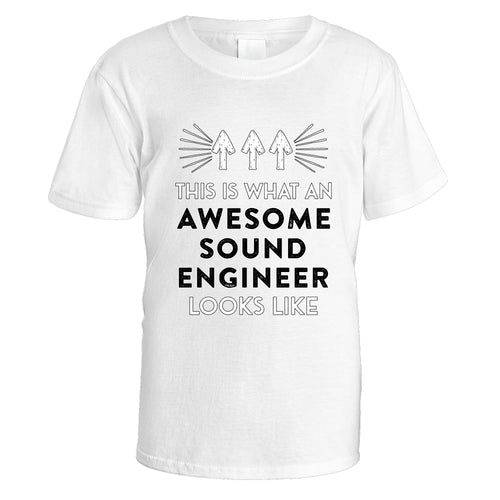 Awesome Sound Engineer T-Shirt - Small / White