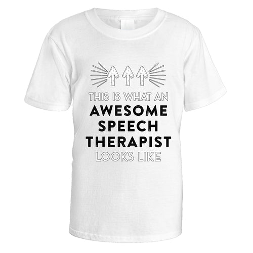 Awesome Speech Therapist T-Shirt - Small / White