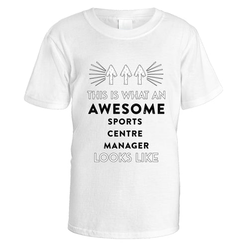 Awesome Sports Centre Manager T-Shirt - Small / White