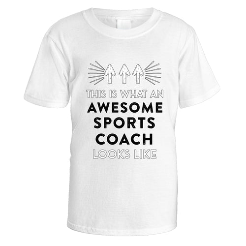 Awesome Sports Coach T-Shirt - Small / White