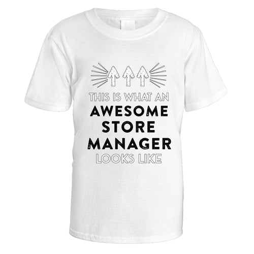 Awesome Store Manager T-Shirt - Small / White