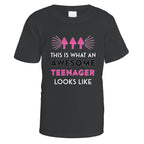 Awesome Teenager T-Shirt (Pink Design)