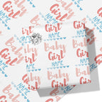 Baby Girl Name Wrapping Paper