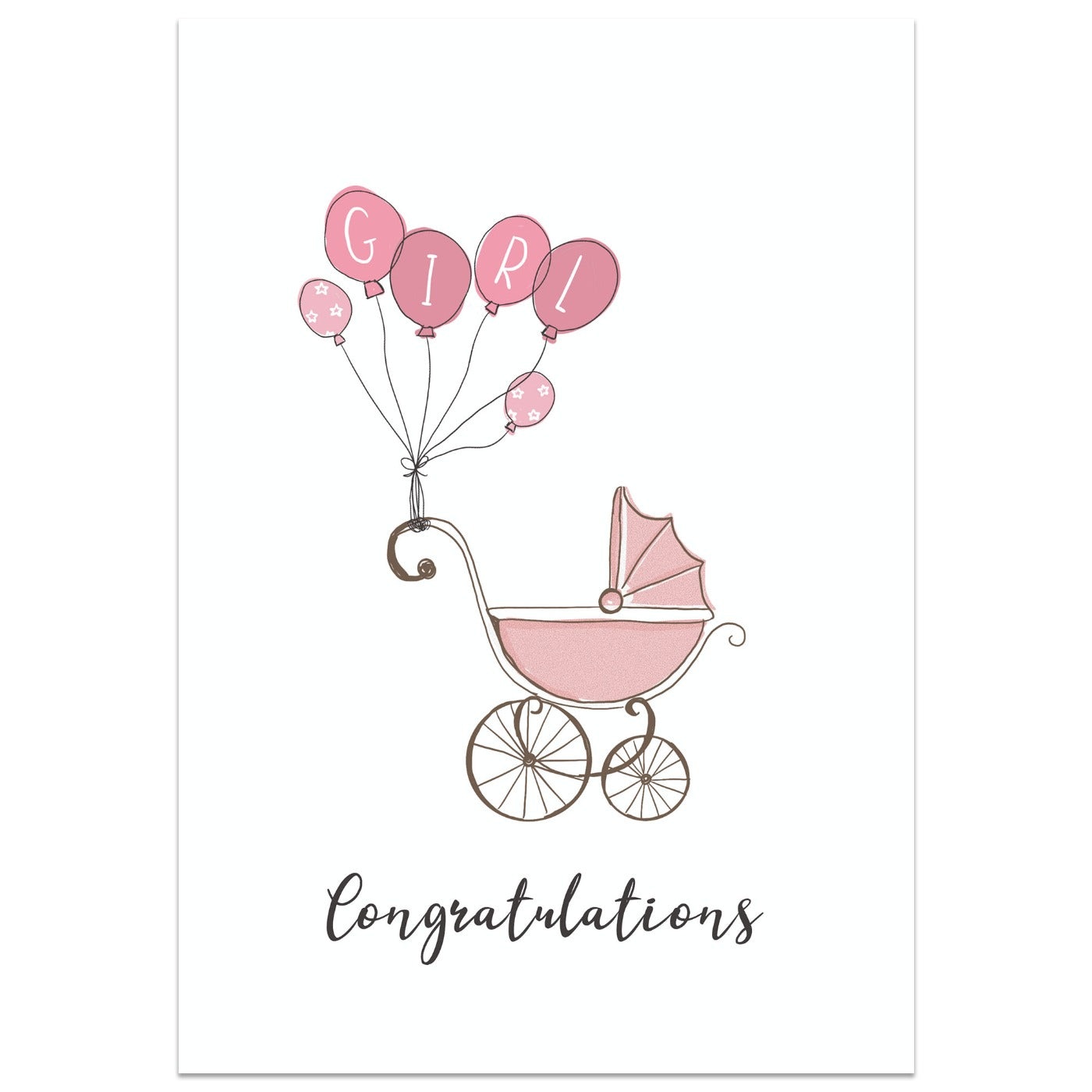 Baby Girl Congratulations Card
