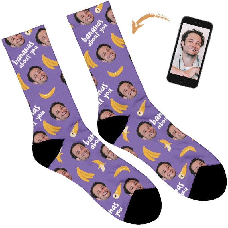 Bananas About You Personalised Socks