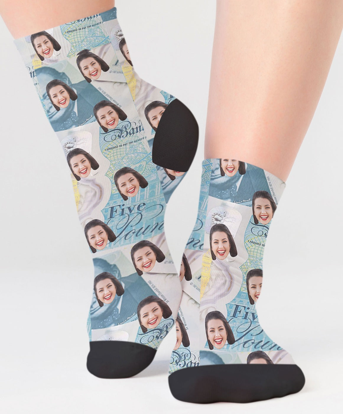 Personalised Bank Note Socks British Fiver