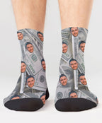 Bank Note Personalised Socks $100 Bill