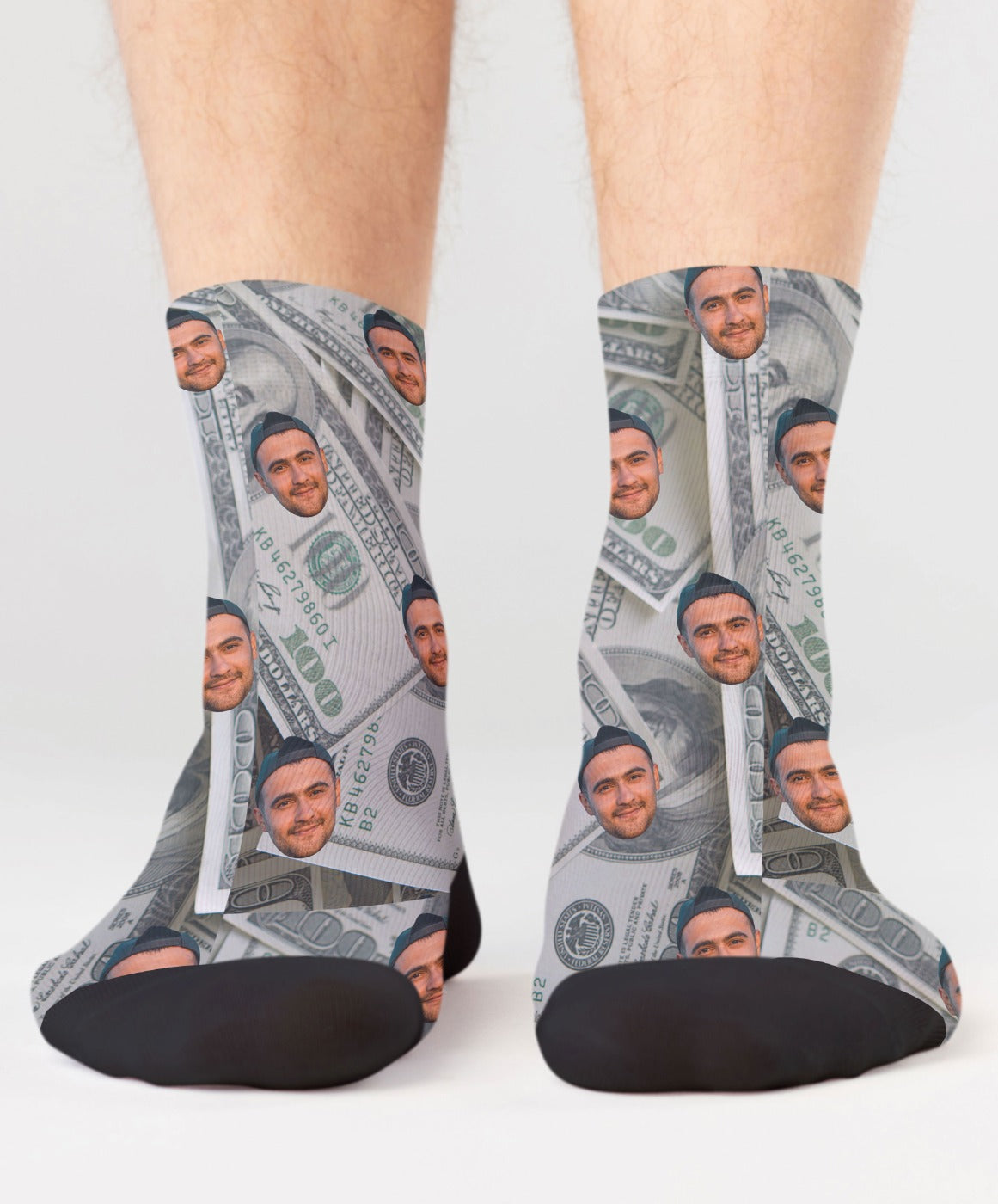 Bank Note Personalised Socks $100 Bill