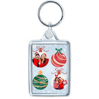 Christmas Baubles Photo Keyring