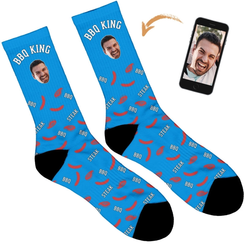BBQ King Personalised Socks