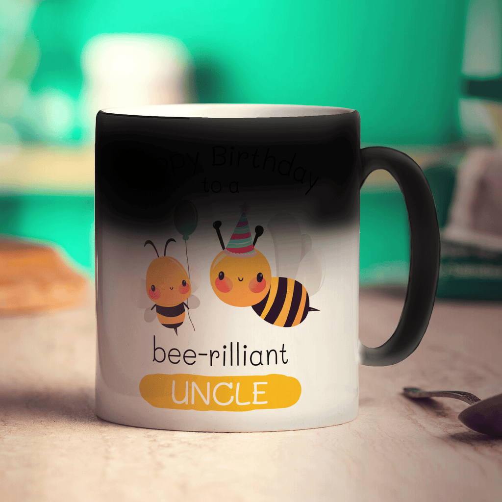 Bee-Rilliant Uncle Birthday Mug - Standard 330ml (11oz) / Magic Mug